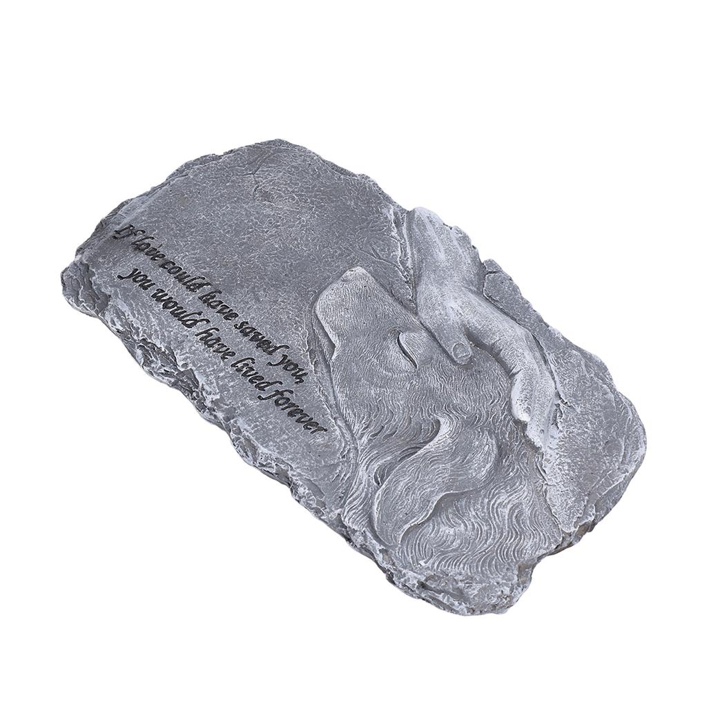 Pet Memorial Stone Garden Memorial Tombstone Resin Dog Cat Gravestone for Lawn Decoration