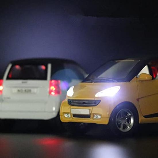 Automodell Diecast Spielzeug Sound Licht Fahrzeugsammlung Kinder Rückzug Für Smart ForTwo 132
