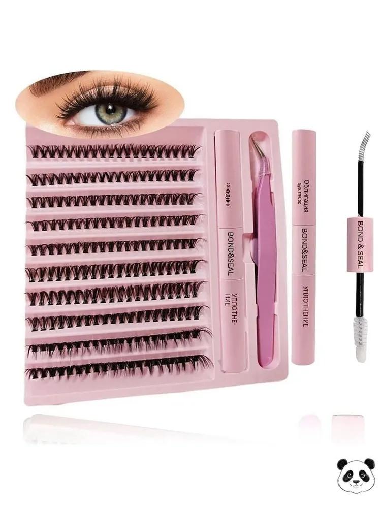 Individual Eyelash Extensions Kit with Tweezers and Adhesive Portable Set for Eyelash Application Professional Eyelash Tool Kit