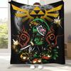 Retro Z-Zelda Cartoon Link Games Flannel Blanket,Ultra Soft Warm Plush Throw for Home Bedroom Bed Sofa Cover Camping Picnic Kid