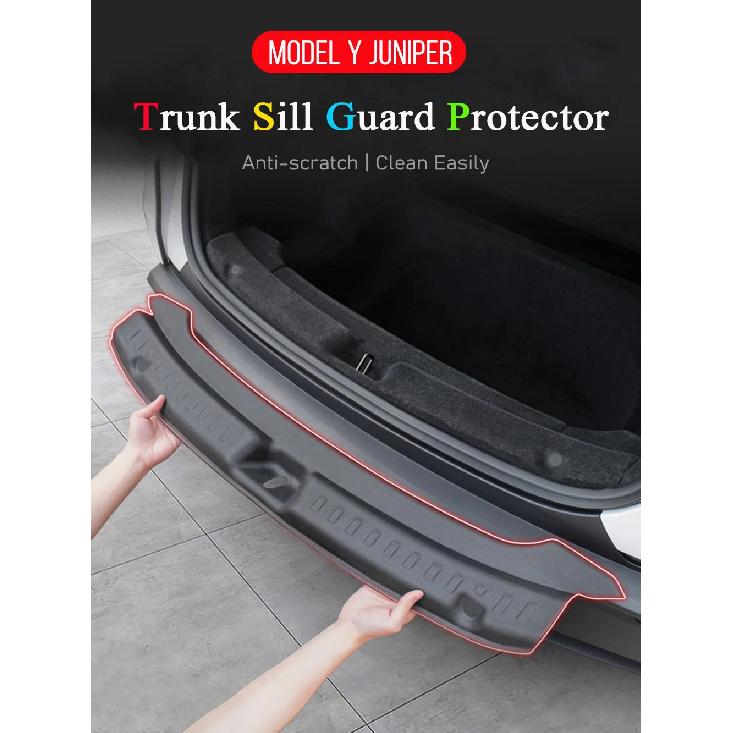 For Tesla New Model Y LAUNCH 2025 Juniper 2025+ Trunk Threshold Strip TPE Anti Scratch Protection Lid Cover Trunk Sill Guard Mat