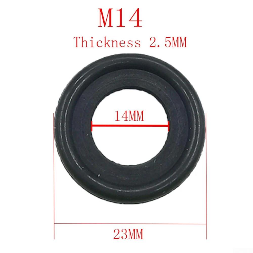 Pcs Black Rubber Sealing Oil Drain Plug Gasket Washer Replacement