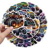 50 Pieces Monster Truck Stickers - Cool Cartoon Bigfoot Truck  Car Graffiti Decals For Handbook Motorcycle Animeworlds Store