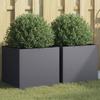 Vidaxl Donice, 2 Szt., Antracytowe, 42X40X39 Cm, Stal