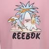 Reebok Classic Retro Casual Comfortable Trendy Round Neck Short Sleeve T-Shirt Unisex Tops Light-Pink 24SRM431UGF2