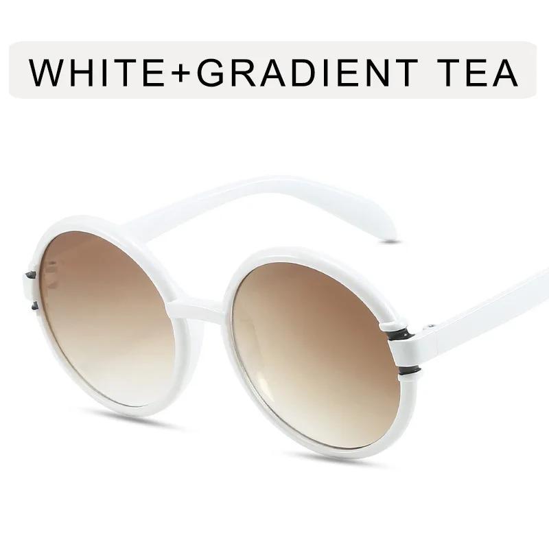 Luxusní značkové kulaté sluneční brýle pro ženy i muže Vintage módní sluneční brýle Trendy punkové nadrozměrné brýle s velkým rámem