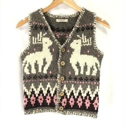 Made In Peru GAIJIN MADE Cowichan Knit Vest Women’s M Men’s XS Hollywood Ranch Market(USED)