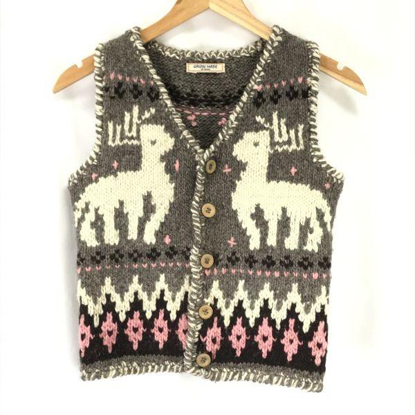 

Сделано в Перу GAIJIN MADE Вязаный жилет Ковичан Женский M Мужской XS Hollywood Ranch Market