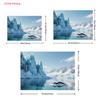 2D Flat Surface 1 Piece of Antarctic-themed Background Fabric with a Tower-shaped Banner Suitable for Decorating the Room