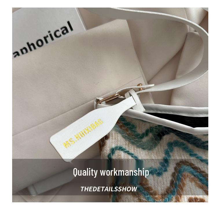 2024 Damen Bohemian Tweed Bucket Bag - Vielseitige, modische Schultertasche mit großem Fassungsvermögen für den Frühling