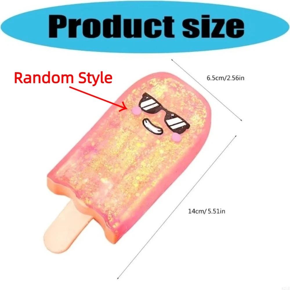 Angstlinderndes Glitzer-Eis am Stiel Squishy Spielzeug Kreatives Slow-Rebound Fidget Spielzeug Büro