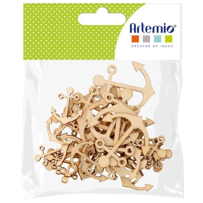 Silhouettes en bois - Artemio - Deep Sea - 30 pièces - 3 à 5 cm - Décoration - Scrapbooking