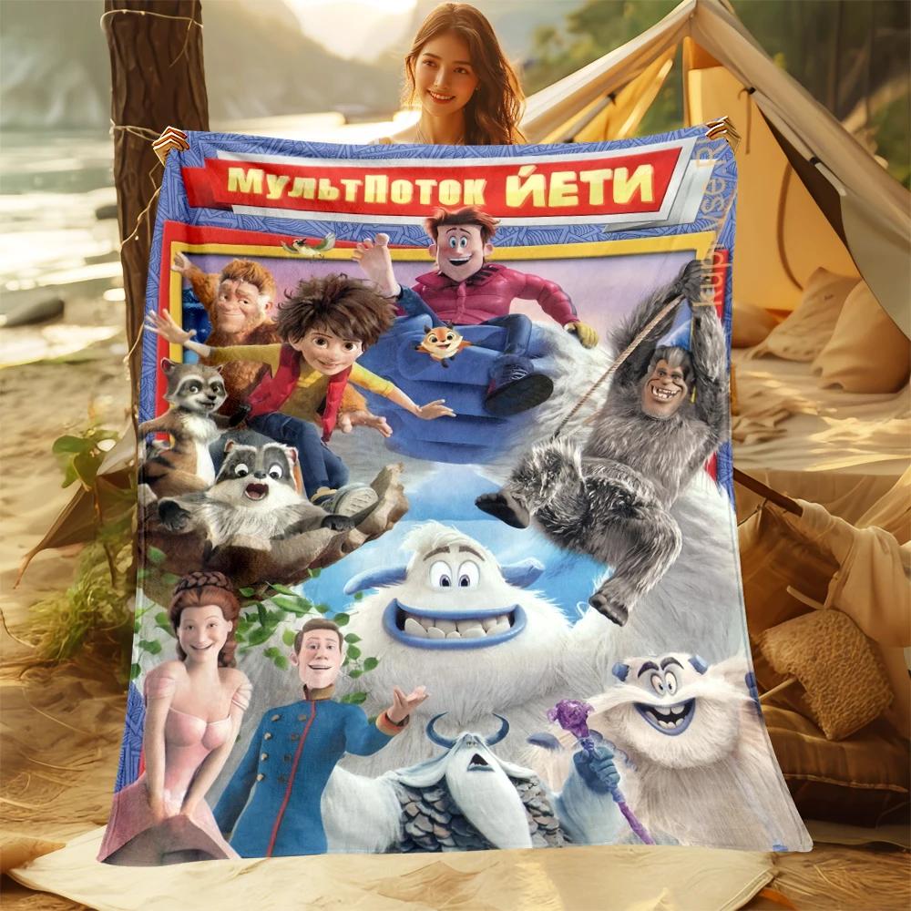 Coperta MINISO Hotel Transylvania con Stampa Cartoon. Coperta Morbida Calda in Flanella Oversize per Tutte le Stagioni. Utilizzabile su Divani, Picnic, Campeggio
