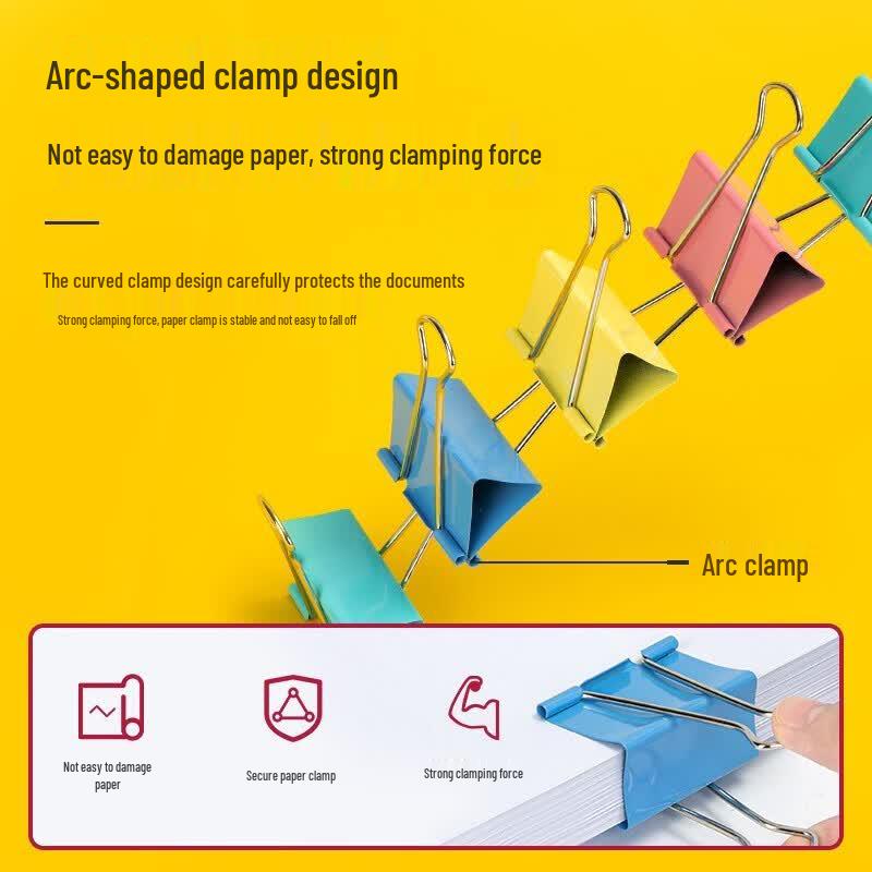 Deli Assorted Color Binder Clips 50mm