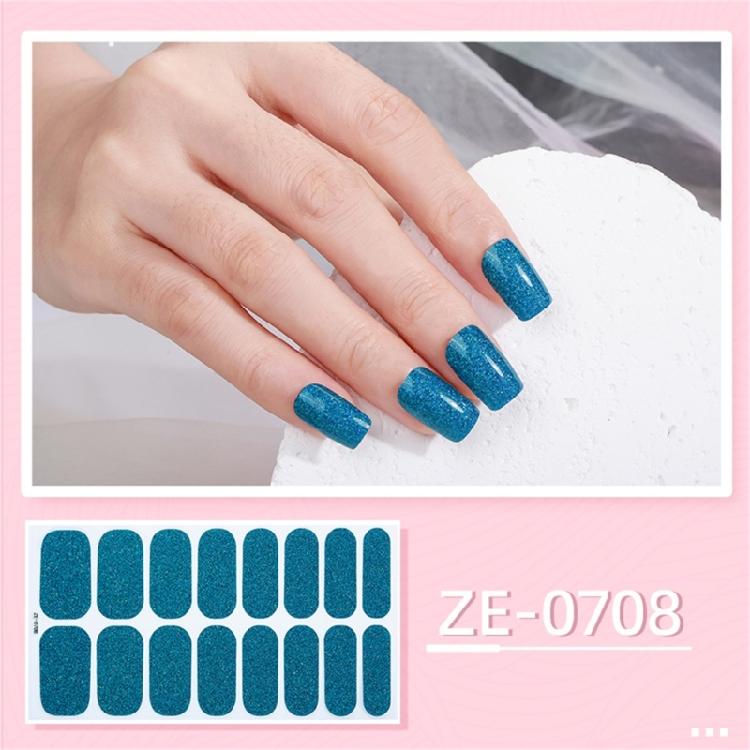 Gels Nail Strips Selff-Adhesive Gels Nail Stickers Solid Color Nail Art Stickers Nails Polish Wraps Nail Stickers