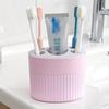 1pc Modern Plastic Toothbrush and Toothpaste Holder Set - Freestanding Toothbrush Organizer for Bathroom Accessories