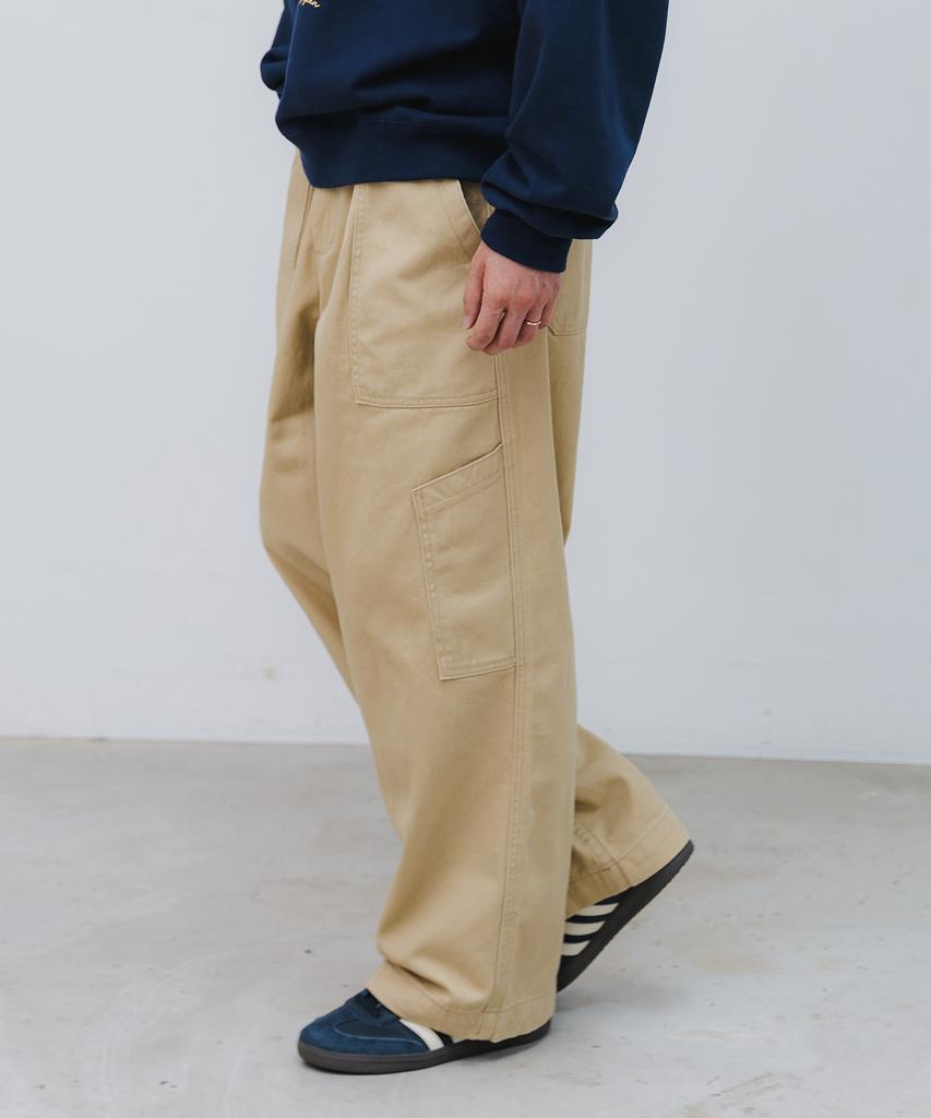BAKKEN Fatigue Wide Pocket Cotton Pants Bk8910_Beige