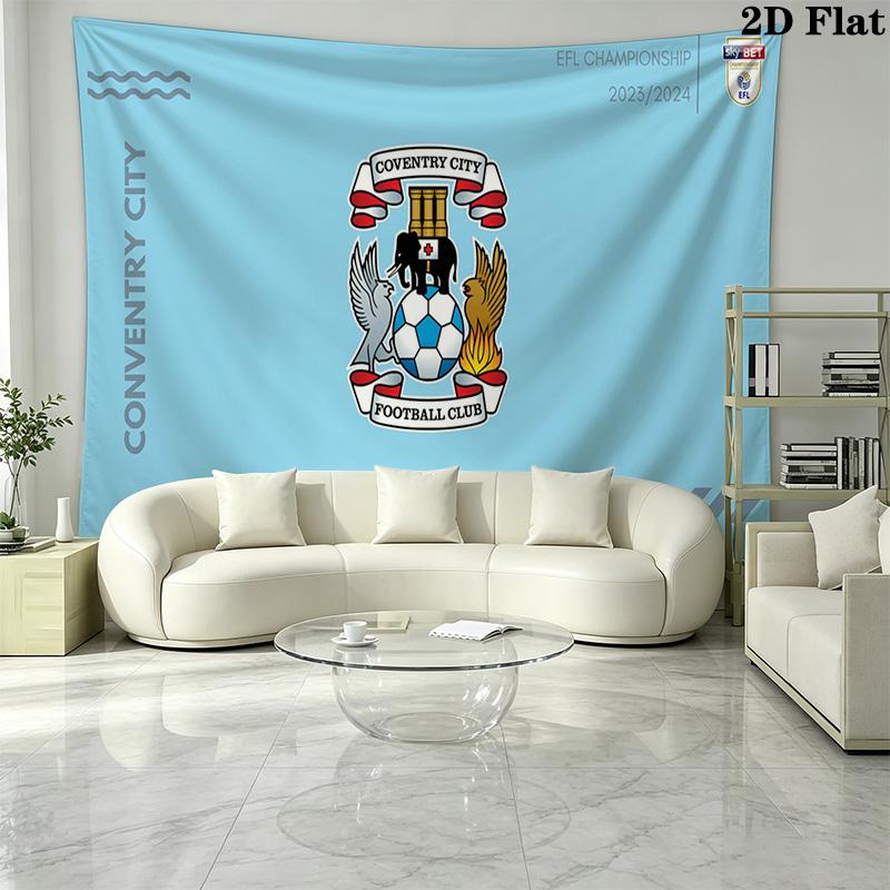 Coventry City Wall Tapestry Aesthetic Wall Hanging Printed Fabric Blanket Decorative Tapestries for Bedroom Living Room Home Decor