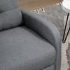 Recliner with Reclining Function, Extendable Footrest, Pocket Spring Core, up to 150 kg, Grey