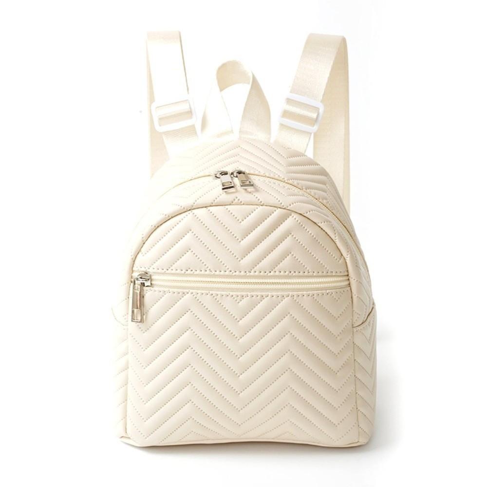 Elegant PU Leather Bag Korean Style Kids Mini Bag Fashion Triangular Stripes Backpack  Students