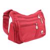 Women Waterproof Nylon Messenger Bag Fashionable Plain Color   Large Capacity Shoulder Bag