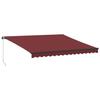 VidaXL Auvent manuel rétractable avec LED bordeaux 400x300 cm, auvent, auvent de porte, auvent de jardin, store, auvent de 3310187