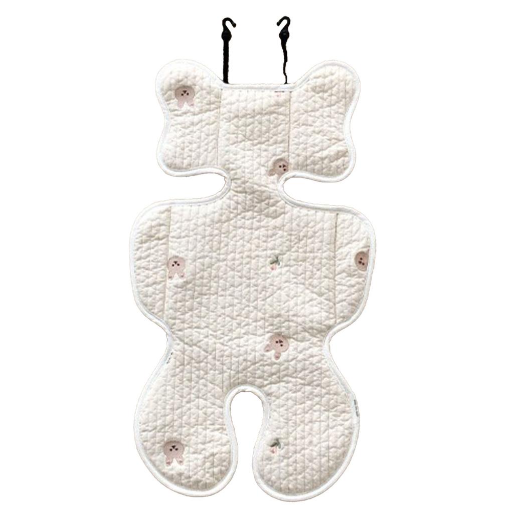 Soft Baby Stroller Seat Cushion Breathable Pure Cotton Infant Car Seat Head Neck Body Support Thin