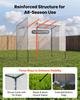 VEVOR Walk-in Greenhouse, 195 X 77 X 168 Cm Greenhouse for Outdoors with Windows, Durable PE Cover, Roll-Up Zipper Door, Walk In Green House Kit