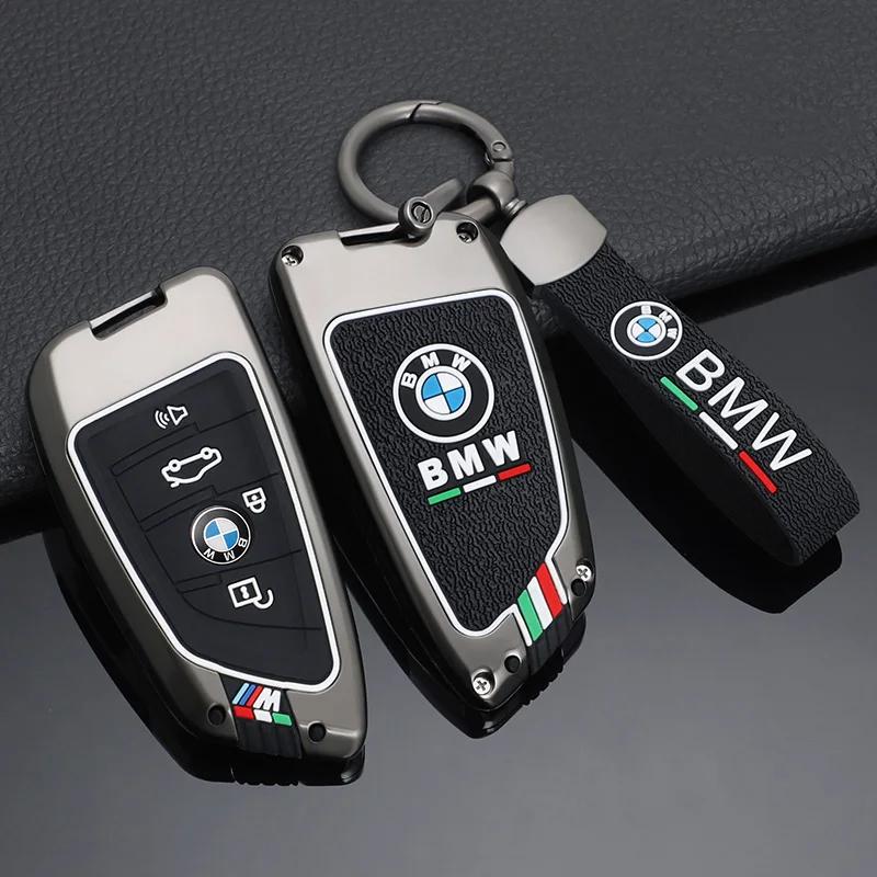 Hot 2025 Zinc Alloy Silica Gel Car Key Case Full Cover for BMW X1 X3 X4 X5 F15 X6 F16 G30 7 Series G11 F48 F39 520 525 f30 118i