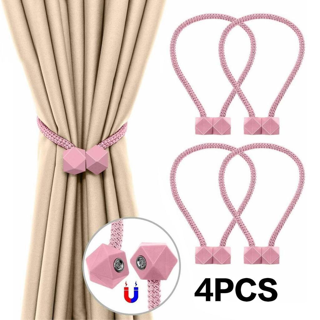 4 ks Moderní minimalistické elegantní magnetické spony na závěsy ve tvaru Rubikovy kostky Výprodej pro ložnici, obývací pokoj, kuchyň