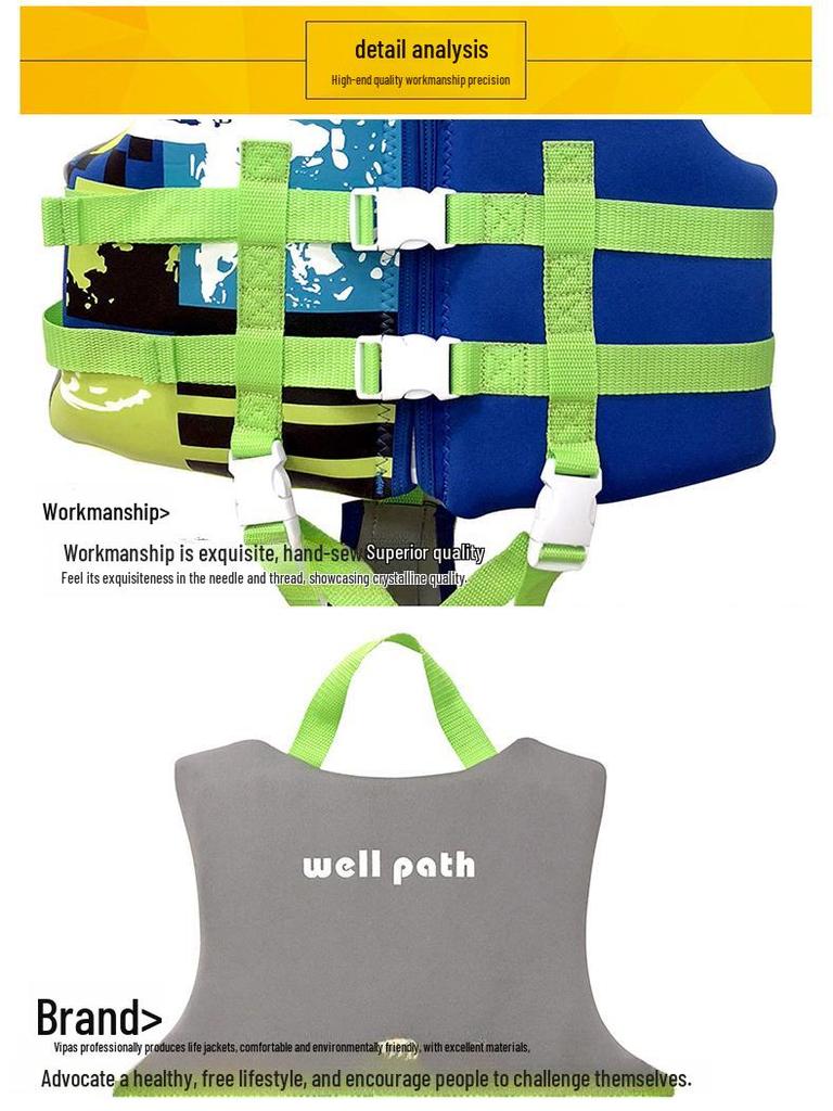 WellPath Kids' Inflatable Life Jacket & Swimsuit Combo