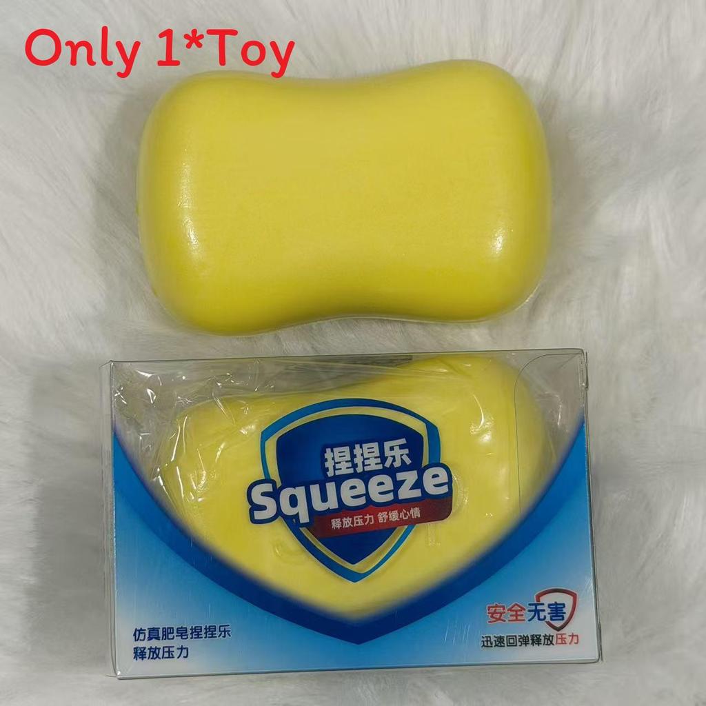 Pu Slow Rebound Cheese Squeezable Stress Toy For Kids And Adults