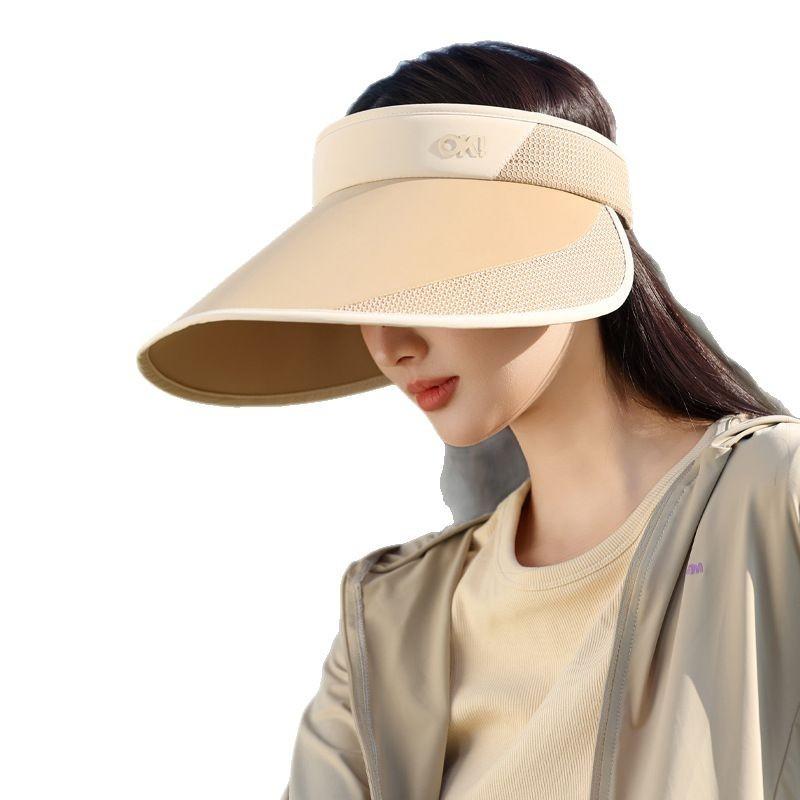 Summer new hat women's summer outdoor sports sunscreen hat empty top sun hat simple light luxury sun hat