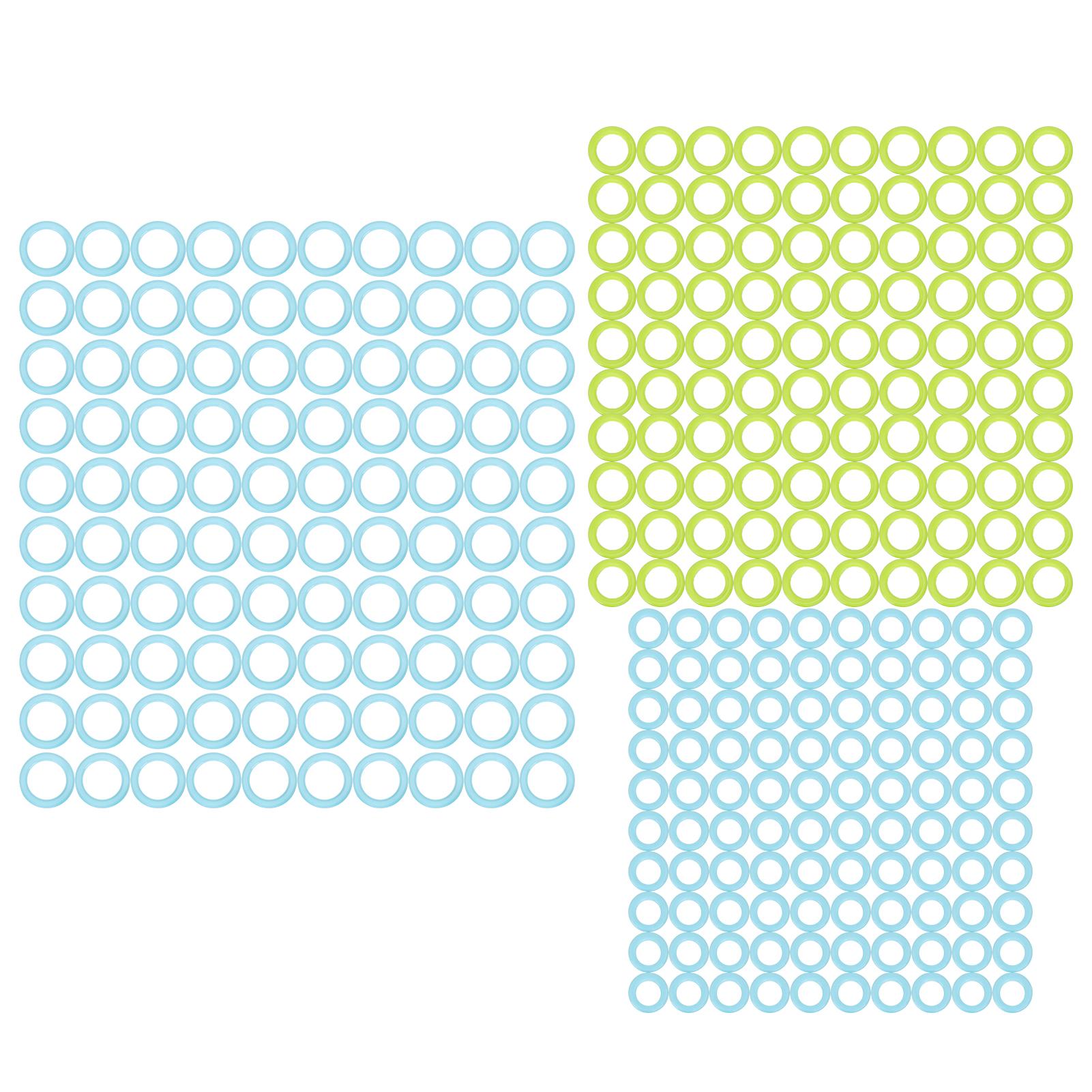 

300 шт. Маркеры для вязания, цветные, в форме O, кольца для подсчета рядов, блокирующие, швейные аксессуары