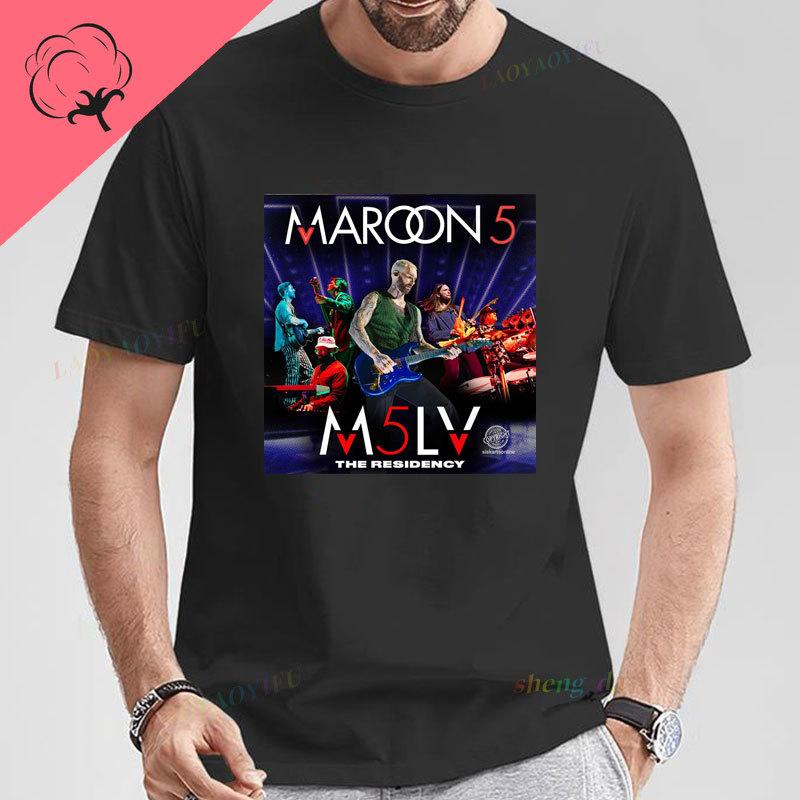 Vintage Popular Rock Band Short Sleeve Ocollar Playera Maroon 5 Tshirt Classics Adam Levine Camisetas Unisex Unisexs Shirts Unisexs