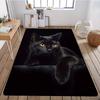 Black Cat Non-Slip Rug - Machine Washable Polyester Mat for Halloween/Christmas Decor, Cozy Home Gift