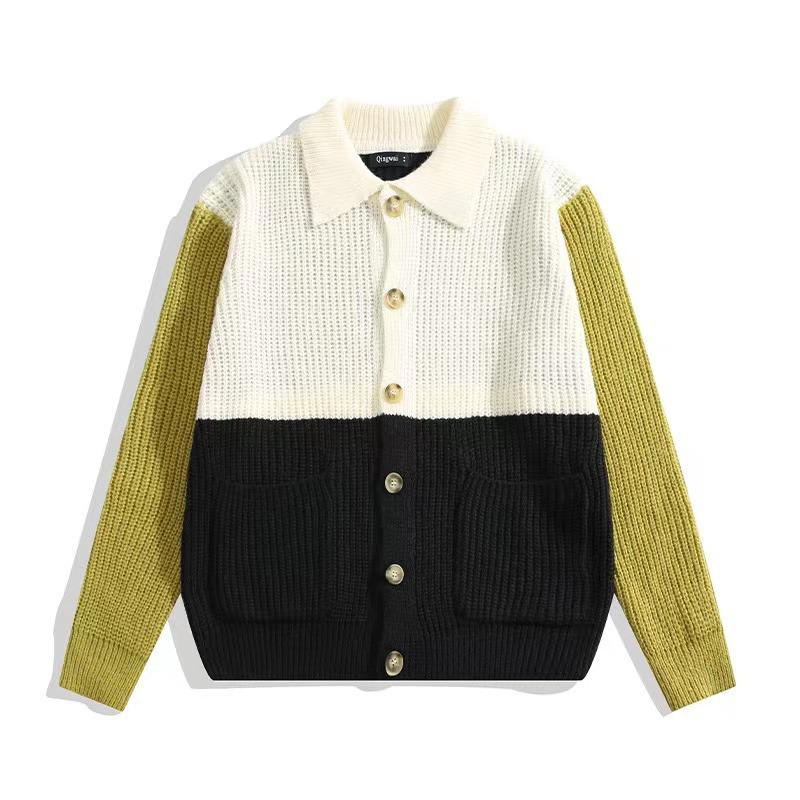 Men's Trendy Retro Knit Cardigan - Autumn/Winter Long Sleeve, Casual Versatile Jacket
