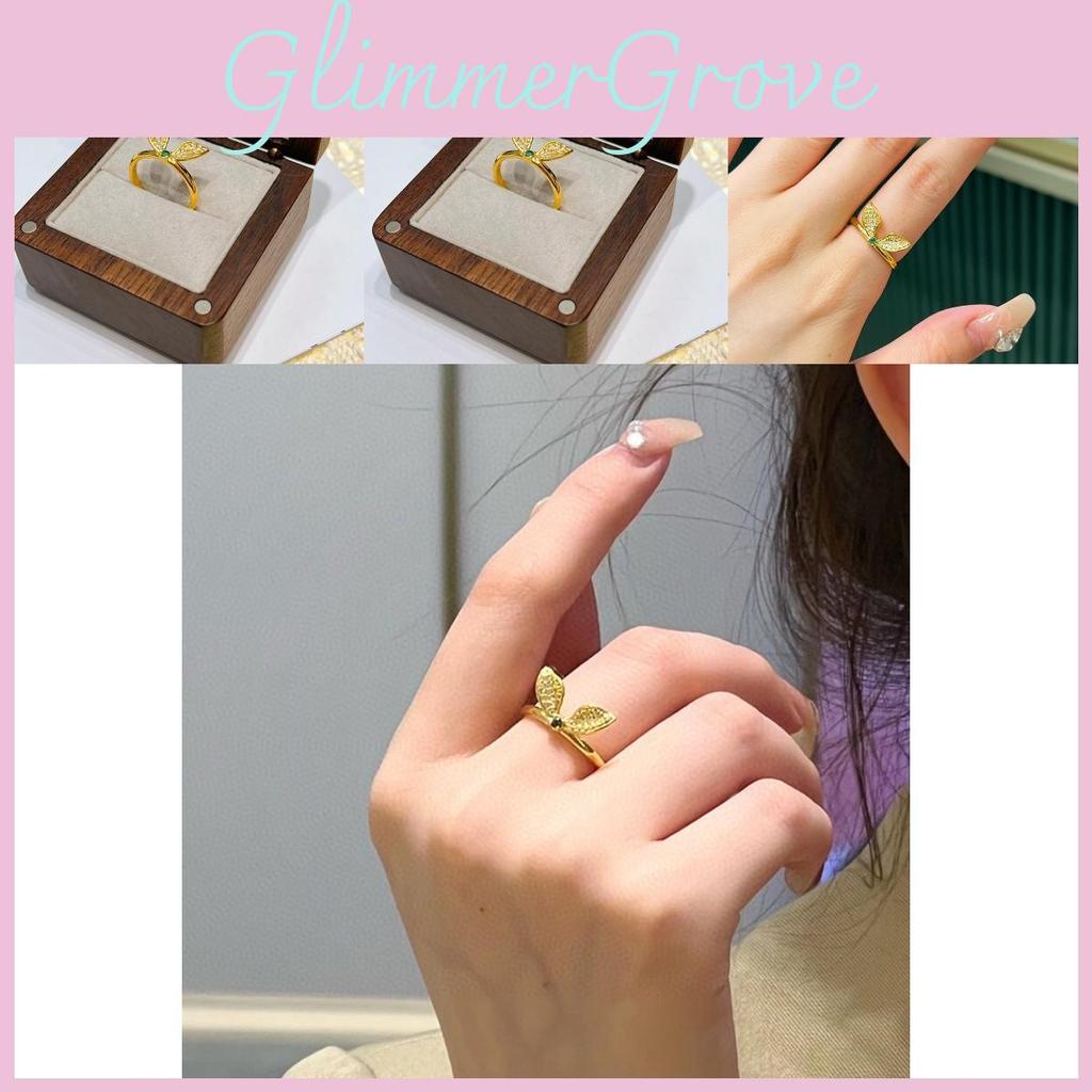 Elegant Rabbit Ear Open Ring Unique Copper Gold Plated Fashion Jewelry For Everyday Wear