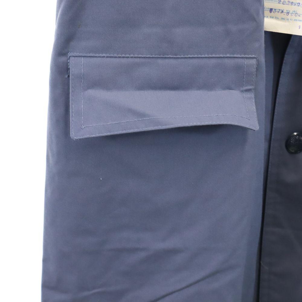 VINTAGE 70s 80s dead stock Long sleeve trench coat Blue Men's Used