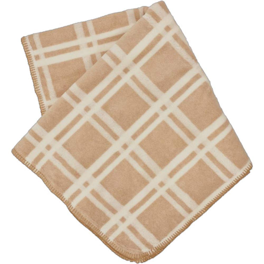 

Brown Check Washable Blanket in Japan with Organic livelively Baby Blanket Afghan 70cm x 70cm Cotton [Made Cotton] 100%