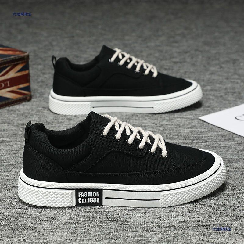 Spring new canvas shoes men's trend low-top youth breathable leisure sports student versatile tide