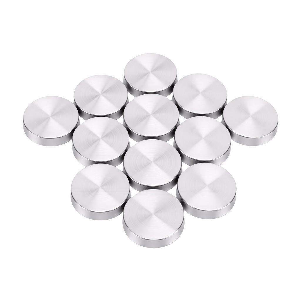 12pz Acciaio Inossidabile Specchio Chiodi Tappi Decorativi a Vite Acciaio Inossidabile 304 per Fissaggio Vetro Mobili