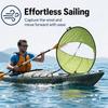 42 Inch Kayak Wind Sail Portable Foldable Durable Wind Sail with Transparent Window for Kayak Canoes