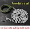 Bite-Resistant Rust-Proof Dog Leash and Chain Collar