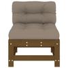 VidaXL Central Sofa with Cushions, Seat with Backrest, Garden Furniture Terrace Balcony Patio Outdoor, Honey Brown Wood 825663