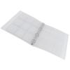 Transparent Binder Photo Organizer Badge Storage Book Perforated Ring Collection Folder 6 Pages(Shell 9 Hole Inner Page