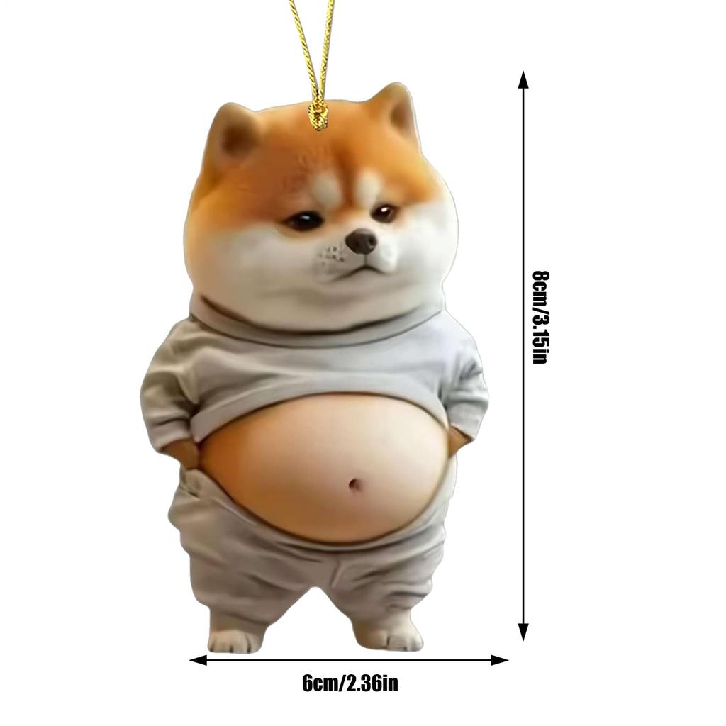 Fat Puppy Car Decor - Mirror Decoration, Car Puppy Charm | Car Decoration for