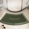 Curved Fan-shaped Bathroom Floor Mat Shower Room Carpet Diatom Mud Strong Absorbent Mat Bathroom Door Anti-slip Foot Mat