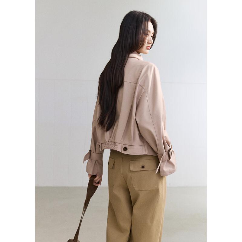 Mixiu Intellectual Relaxed-Fit Convertible Collar Trench Coat