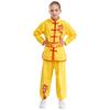 Unisex Kung Fu Performance Set für Kinder: Authentisches Chinesisches Kampfsport-Anzug mit Drachen-Design für Wettkampf & Show